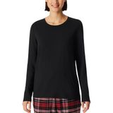 Schiesser - Chemise de Nuit - Zwart - Lange Mouwen - Dames