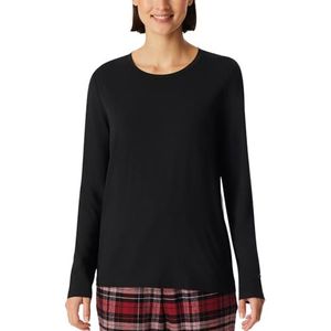 Schiesser - Chemise de Nuit - Zwart - Lange Mouwen - Dames