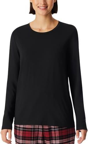 Schiesser - Chemise de Nuit - Zwart - Lange Mouwen - Dames