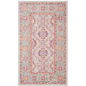 Rechthoekig tapijt voor binnen, Bohemian chic geweven, Windsor collectie, WDS315, in roze/meerkleurig, 122 x 183 cm, voor woonkamer, slaapkamer of elke andere binnenruimte van SAFAVIEH.