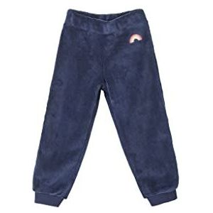 s.Oliver Joggingbroek voor meisjes, van teddypluche, Donkerblauw, 104 cm