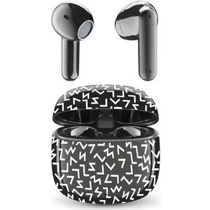 Music Sound - Showy Bluetooth-hoofdtelefoon met capsule, ergonomisch design, gebalanceerd geluid en optimaal comfort, motief: Urban Lines