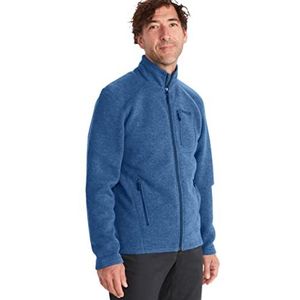 Marmot Heren Drop Line, lichtgewicht 100-gewicht trui fleece jas, Indigo Blauw, L