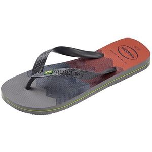 Havaianas Unisex Brasil Fresh Flip-Flop, Staal Grijs/Staal Grijs, 6/7 UK, Staal Grijs Staal Grijs, 39/40 EU