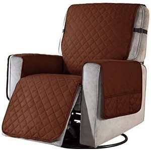 subrtex fauteuilhoezen, groot, personaliseerbaar, kantelbaar, stoelbeschermer, wasbaar thuis (diepe koffie, groot)