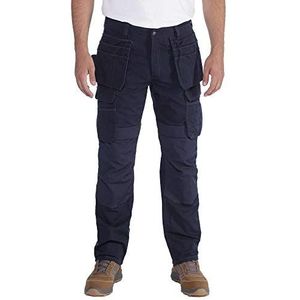 Pantalon de travail cargo Carhartt Steel Rugged Flex, coupe décontractée, double devant et poches multiples, homme, bleu, W38/L32