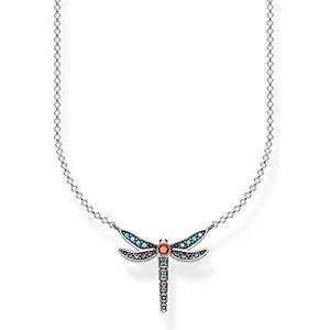 Thomas Sabo Damesketting Libelle kleurrijk 925 sterling zilver KE1837-845-7-L45v, 40,00-45,00 cm, Sterling zilver, turquoise, zirkonia