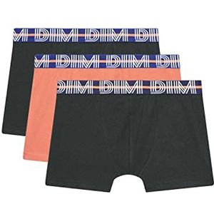 Dim Boxershorts van stretchkatoen met contrasterende tailleband EcoDIM jongen x3, meerkleurig, 16 jaar, Meerkleurig, 16 jaar