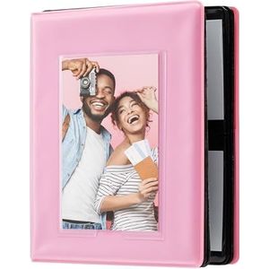 Zink 2x3 Mini Fotoalbum 64-Pocket met Transparante Vensterhoes voor 2”x3” ZINK Zero Ink Foto Papier (Roze) Compatibel met Kodak, Lifeprint, Polaroid, HP, Canon, Fujifilm 2x3"" foto’s