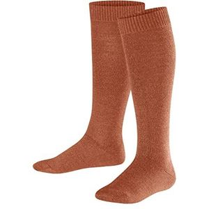 FALKE Unisex Kids Comfort Wool wol versterkte kniesokken zonder patroon ademend lang effen hoog en warm 1 paar sokken, beige (Terracotta 5770), 23-26
