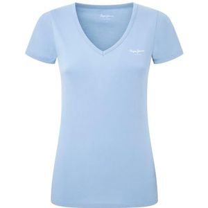 Pepe Jeans Corine T-shirt voor dames, Blauw (Steel Blue), M