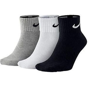 Nike Cushion Quarter Herensokken, verpakking van 3 paar