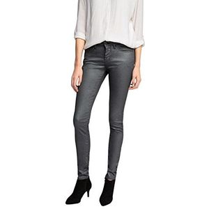 edc by ESPRIT Skinny jeansbroek voor dames, gecoat, grijs (dark grey 020), 28W x 30L