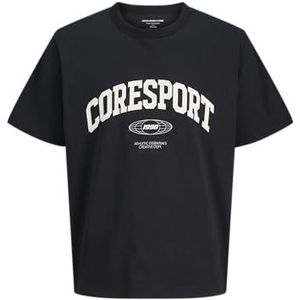 JACK & JONES Jcosignal Graphic Tee Ss Crew Neck, zwart, XS