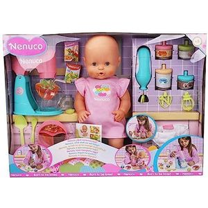 Nenuco - Babypop met snack-accessoires voor het maken van pap, met 2 elektronisch speelgoed, mixer en lepel, meisjes en jongens vanaf 4 jaar, beroemd (NFN43000), actuele versie