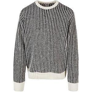 Urban Classics Herren Sweatshirt Oversized Two Tone Sweater whitesand/black 4XL