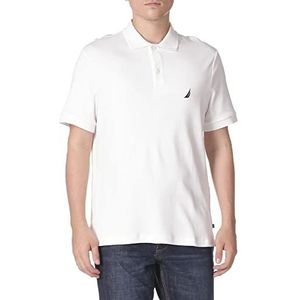 Nautica Men's Big-Tall Classic Fit Short Sleeve Solid Soft Cotton Polo Shirt Shirt, bright white, 4X Big
