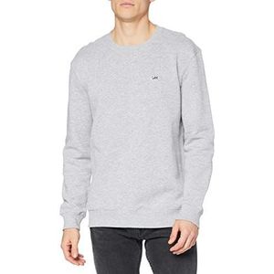 Lee Mens Plain Crew SWS Sweatshirts, Grey MELE, 3XL