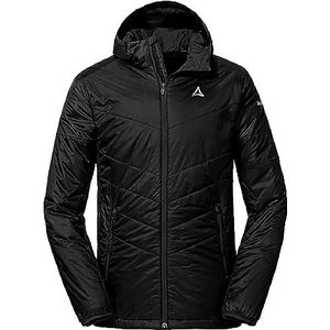 Schöffel Heren Hybrid Jacket Stams M, waterafstotende, ademende outdoorjas, functionele jas met 4D Body MAPPING en gerecyclede wattering, zwart, 50
