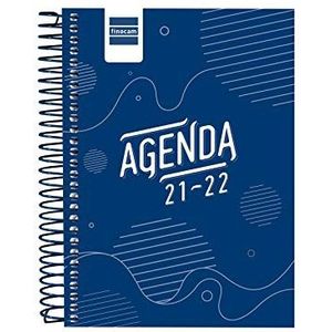 Finocam - Cool 2021 2022 8e dagboek - 120 x 162 1 dag per pagina Blauw Catalaans