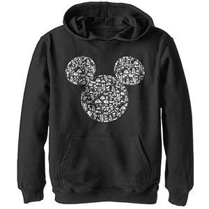 Disney jongens Classic Mickey - Mickey Icons Fill Hoodie T-Shirt Zwart S
