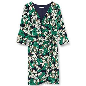Gina Bacconi Jersey jurk met print voor dames, cocktailjurk, Marine/Groen, 34