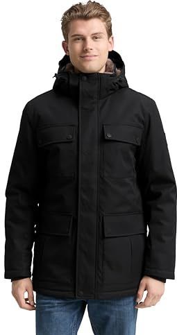 Tom Tailor - Parka - Regular Fit - Heren - Effen - Afneembare Capuchon met Imitatiebont