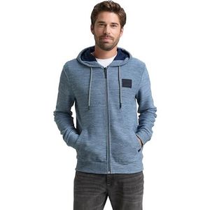 TOM TAILOR - Sweatvest - Navy - Capuchon - Lange Mouw