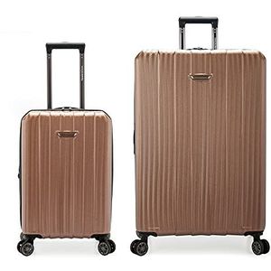 Traveler's Choice Dana Point hardside uitbreidbare bagage met spinnerwielen, rosé goud