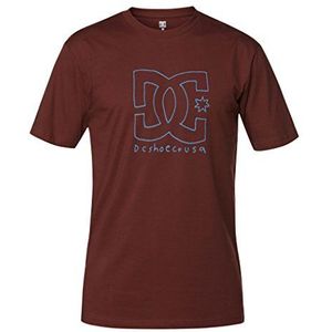 DC Shoes Scratch Star Ss M Tees T-shirt, Rood (Red Rum), Small (maat fabrikant: S)