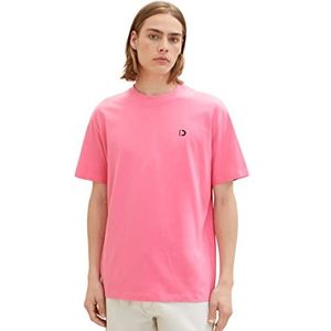 TOM TAILOR Denim Heren 1036468 T-shirt, 31645 Summer Time Pink, XL, 31645 - Summertime Pink, XL