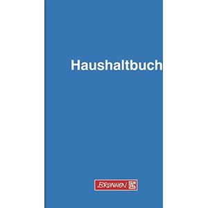 Brunnen 1010161 bedrijfsboek huishoudboek (glanzend karton, met uitgavenvoordruk, A5, 148 x 210 mm, 40) blauw