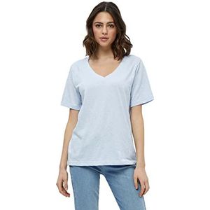 Minus Dames Leti T-shirt met V-hals Ibiza Blauw, L