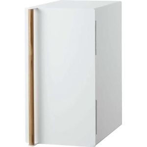 Yamazaki Tosca 5682 Broodtrommel, hoogkant, wit, staal/hout, minimalistisch design