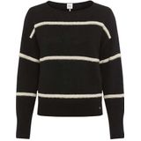 BRAX Damesstijl. Lisa Lichtgewicht Alpaca Pailletten Streep Trui, 02 Zwart, 12, 02 Zwart, 38