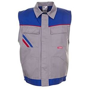 Planam vest ""Highline"" maat XXXL, zink/korenblauw/rood, 2363064