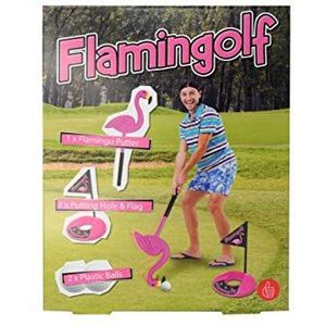 Novelty Golfset flamingolf, FLMGOLF, roze