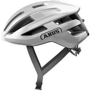 ABUS PowerDome racefietshelm - lichte fietshelm met slim ventilatiesysteem en aerodynamisch profiel - Made in Italy - voor dames en heren - zilver, maat M