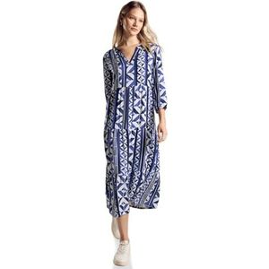 STREET ONE Midi-jurk met print, Intense Kobalt Blauw, 36