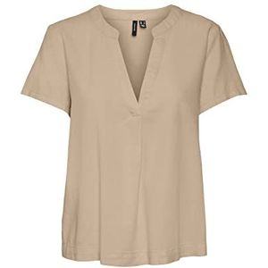 VERO MODA Vmmymilo Ss WVN Ga Top voor dames, Irish Cream, XS