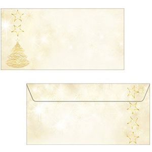 SIGEL DU083 enveloppen Kerstmis ""Graceful Christmas"" met rubber bekleed, DIN lang, 50 stuks