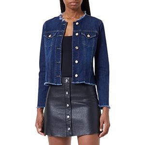 7 For All Mankind Dames Denim Jacket Bair Eco Rinsed Indigo, Dark Blue, XS