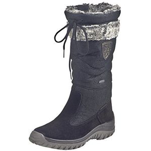 Manitu 990745 dames warm gevoerde sneeuwlaarzen, zwart, 42 EU