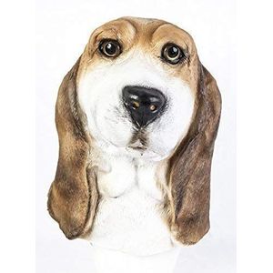 De Rubber Plantation TM 619219293402 Bassett Masker Latex Bloed Hond Beagle Hond Canine Realistische Halloween Fancy Dress Kostuum Accessoire, Unisex-Volwassene, Een Maat