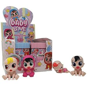 #sbabam, Baby Love, speelgoed voor kinderen, krantenkiosk, speelgoed voor meisjes, kleine poppen met huis, mini-pop, 4 stuks, cadeau-ideeën voor kinderen, vanaf 3 jaar