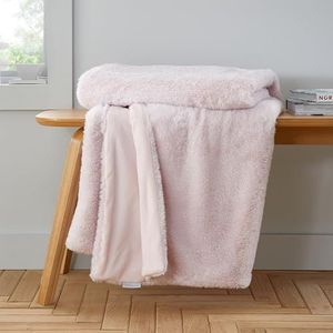 Catherine Lansfield Cosy Glamour Bont 130x170 cm Deken Sierdeken Blush Roze
