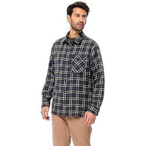 Jack Wolfskin Matin Air Shirt M hemd, nachtblauw/geruit, S heren, nachtblauw/geruit, S