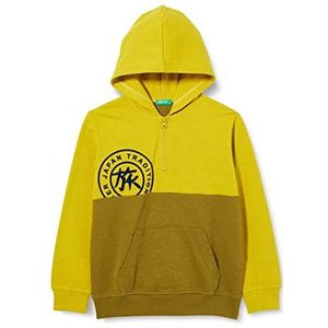 United Colors of Benetton Jongens hoodie met lange mouwen, mosterdgeel 26b, 160 cm