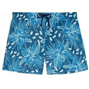 JPING Boxer de Bain Moorea Board Shorts, bloemenprint, Camaieu de Bleus, M Men's, bloemenprint, camaieu de bleus, M