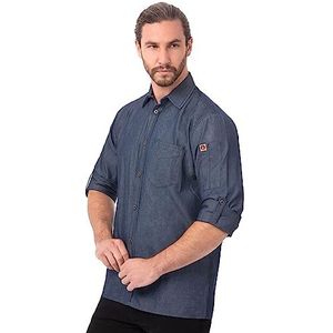 Chef Works Detroit Denim Shirt met lange mouwen voor heren
